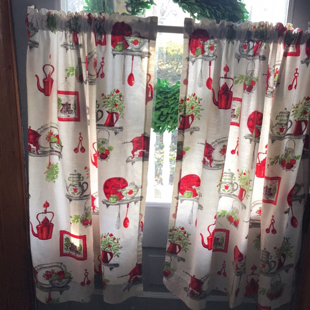 Vintage Café curtain set - Picture 4 of 10
